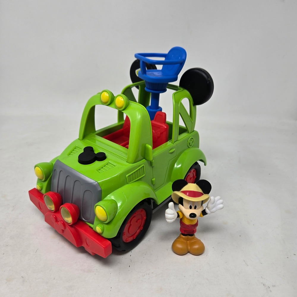 Disney Mickey Mouse Funhouse Dino Rover Jeep Vehicle and Figure Set